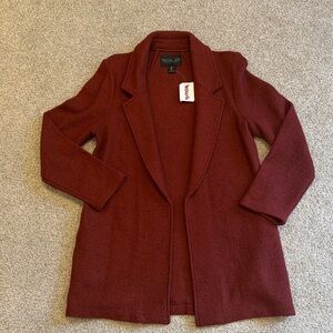 Rachel Zoe Burnt Orange Textured Blazer Coat